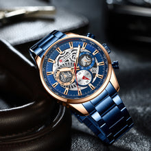 Load image into Gallery viewer, Mens Luxury Casual Quartz Wristwatches with Luminous Sport Chronograph Clock
