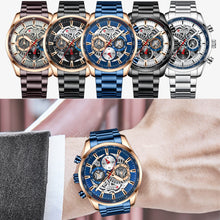 Load image into Gallery viewer, Mens Luxury Casual Quartz Wristwatches with Luminous Sport Chronograph Clock
