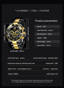 Men Business Stainless Luxury Watch - Quartz