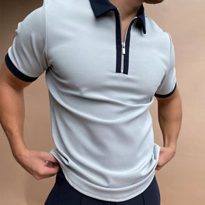 Patchwork Men Short Sleeve Polo Shirts