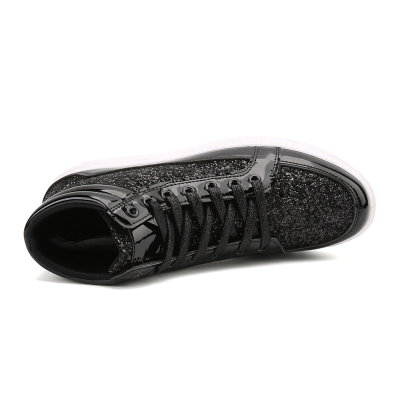 Sequin Men PU Leather Casual Fashion Sneakers