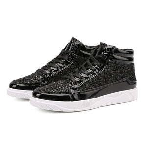 Sequin Men PU Leather Casual Fashion Sneakers