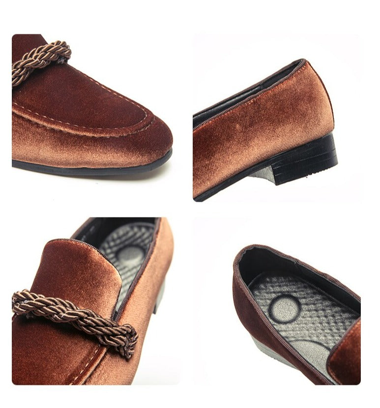 Men's Formal Velvet Comfy Moccasin Footwear