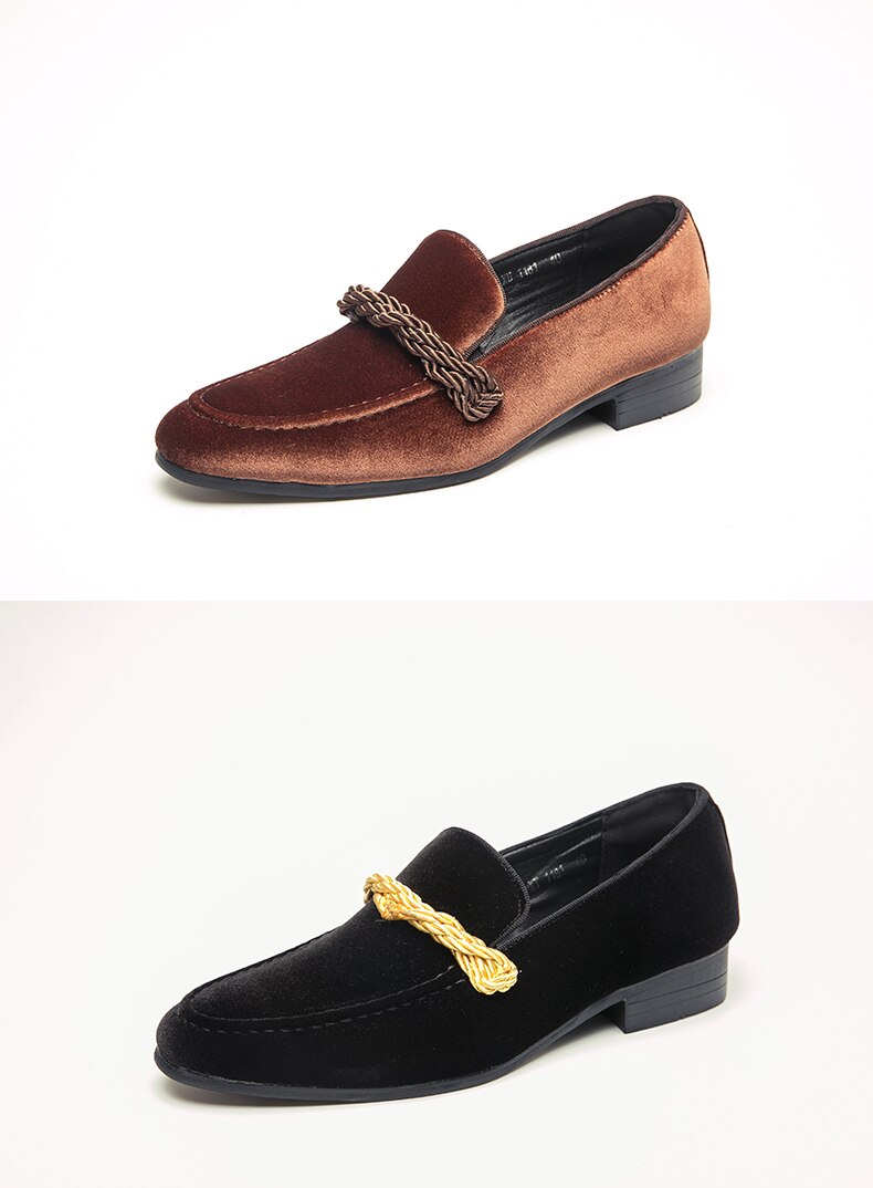 Men's Formal Velvet Comfy Moccasin Footwear