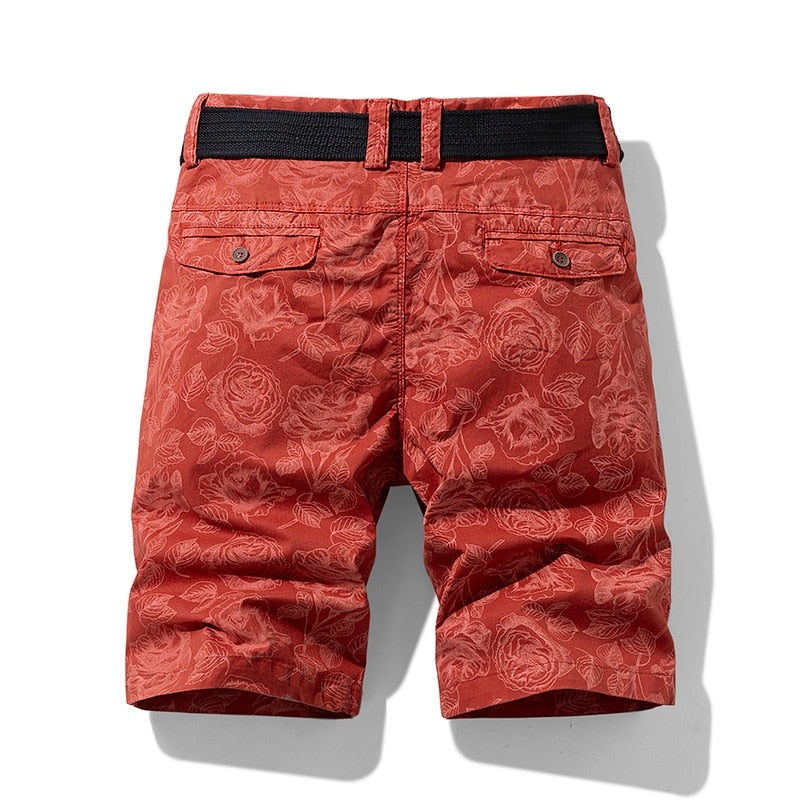 DuraChill™ - Men's Cotton Floral  Print  Shorts