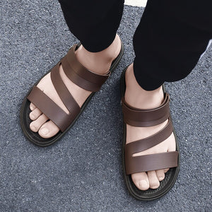 ConquerorComfort™ - Roman Leather Lightweight Sandals