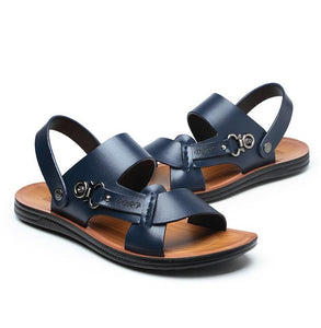 SunGlide™ -Men's Open-Toed Leather Beach Sandals