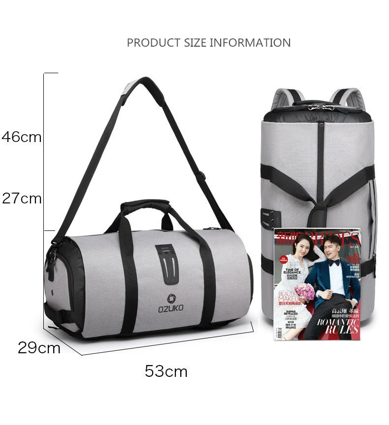 Travel Bag Multifunction Men Suit Storage Large Capacity Luggage Shoes Pocket