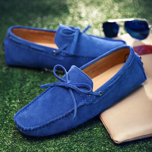 Men Casual Suede Genuine Leather Slip-On Shoes