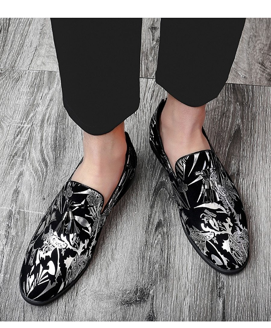 Men's Casual Embroidery Loafers