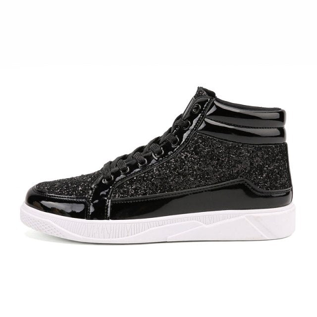 Sequin Men PU Leather Casual Fashion Sneakers