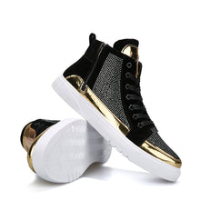Load image into Gallery viewer, Men Stylish Glitter Lace Up Crystal Sneakers
