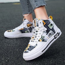 Load image into Gallery viewer, SM Lace-up High-top Sneakers
