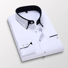 Load image into Gallery viewer, Men Casual Cotton Long Sleeve Light Dress Shirt
