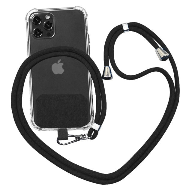 Universal Crossbody Patch Phone Mobile Phone Strap Nylon Soft Rope Cell Phone Hanging Cord Holder