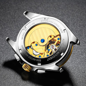 Swiss Luxury Sapphire Self Winding Tungsten Mechanical Wristwatch