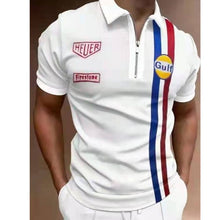 Load image into Gallery viewer, Men Casual Summer Turn-Down Collar Zipper Polo Shirt Polo Shirt
