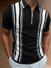 Load image into Gallery viewer, Men Casual Summer Turn-Down Collar Zipper Polo Shirt Polo Shirt
