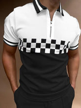 Load image into Gallery viewer, Men Casual Summer Turn-Down Collar Zipper Polo Shirt Polo Shirt
