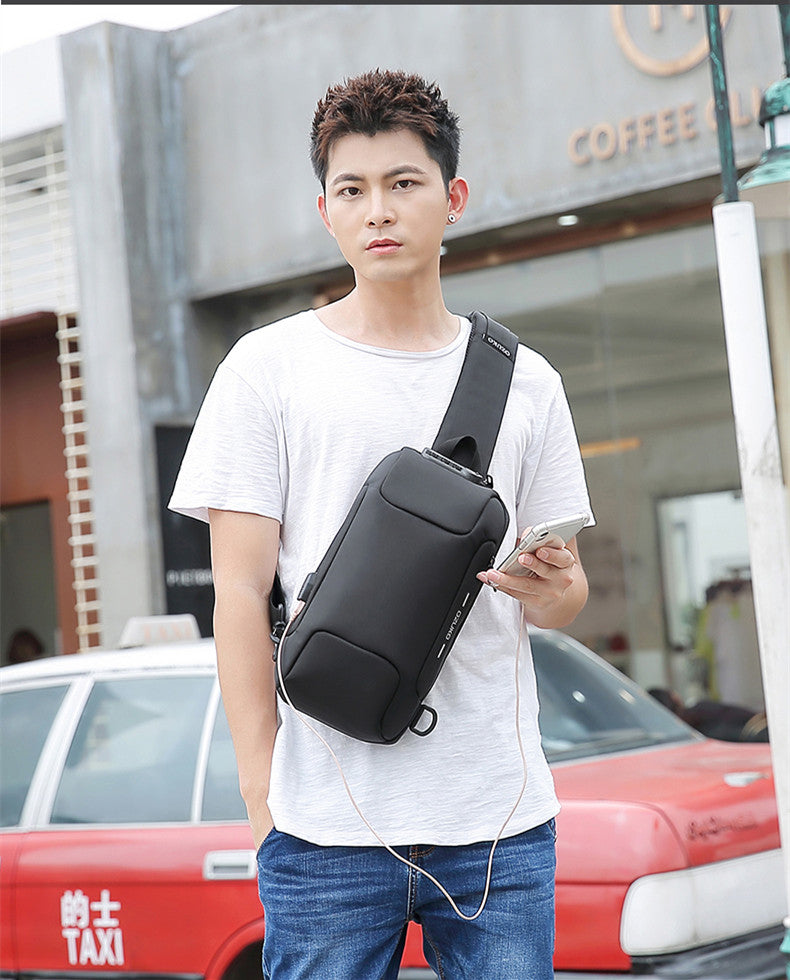 Multifunction USB Crossbody Bag  Anti-Theft Shoulder Messenger Bags