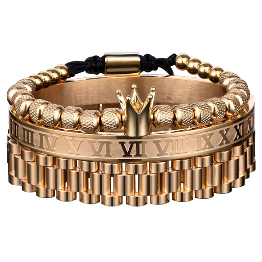 Luxury Crown Roman Numeral Bracelet