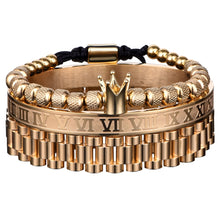 Load image into Gallery viewer, Luxury Crown Roman Numeral Bracelet
