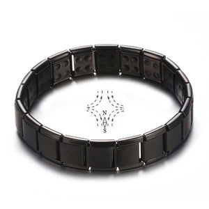 Unisex Stainless Steel Black Germanium Magnetic Bracelet Energy Jewelry