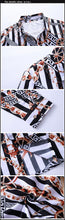 Load image into Gallery viewer, Men Casual Fashion Personality Print Long Sleeve Dressing Shirt

