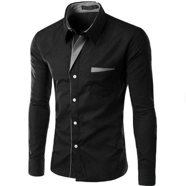 Men Elegant Fashion Long Sleeve Shirt