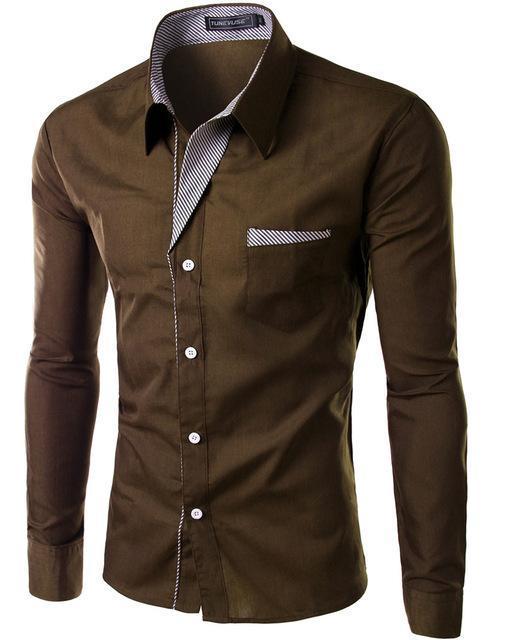 Men Elegant Fashion Long Sleeve Shirt