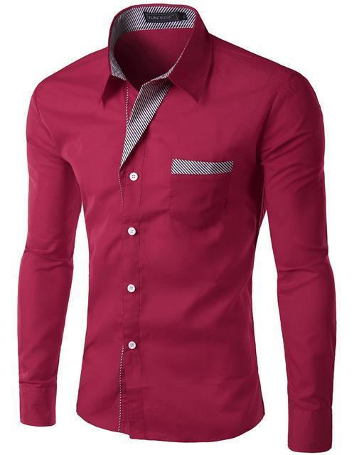 Men Elegant Fashion Long Sleeve Shirt