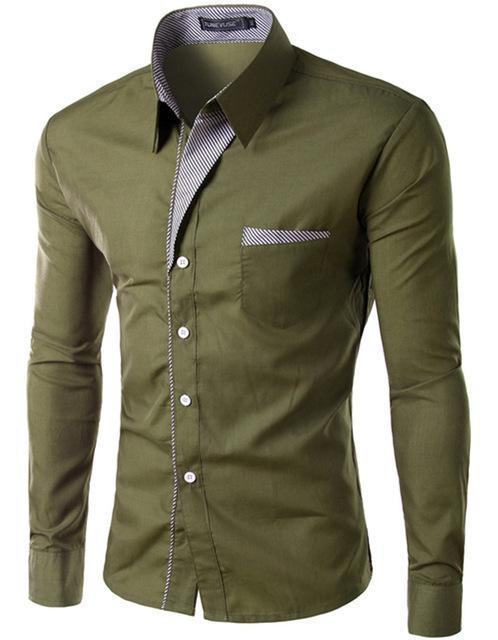 Men Elegant Fashion Long Sleeve Shirt