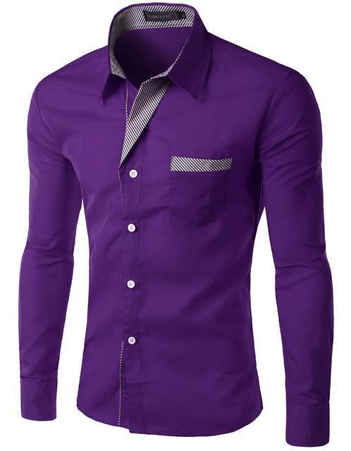 Men Elegant Fashion Long Sleeve Shirt