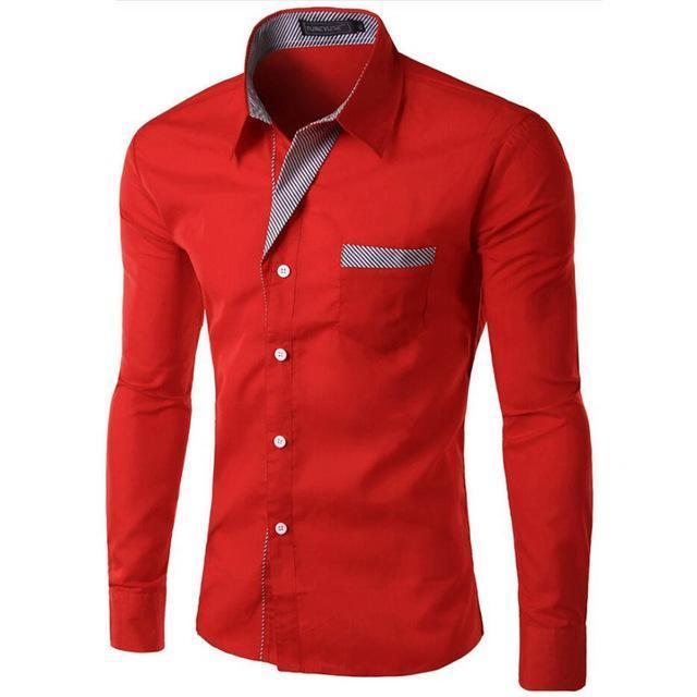 Men Elegant Fashion Long Sleeve Shirt