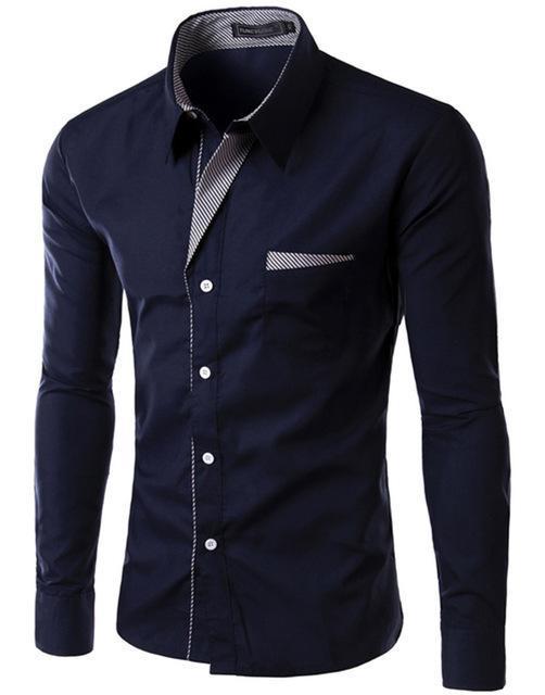 Men Elegant Fashion Long Sleeve Shirt