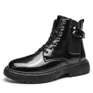 Waterproof Men Boots  Leather Shoes British Fashion Canvas