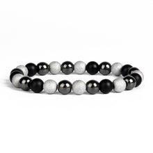 Load image into Gallery viewer, Natural Tiger Eye Obsidian Hematite Bead Bracelet
