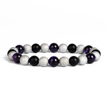 Load image into Gallery viewer, Natural Tiger Eye Obsidian Hematite Bead Bracelet
