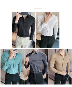 High Elasticity Casual Business Formal Dress Shirts