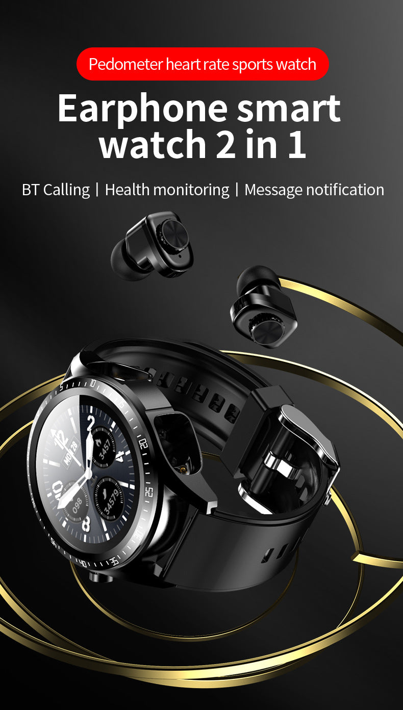 HiFi 2 in 1 Bluetooth Smart Watch with Earbuds