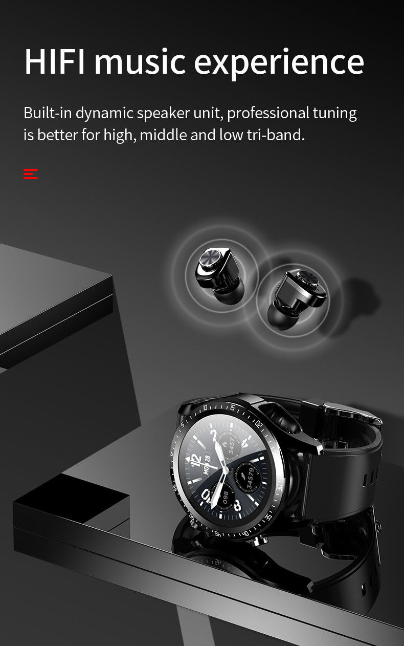 HiFi 2 in 1 Bluetooth Smart Watch with Earbuds