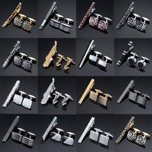 Deniz Cufflinks-Necktie Clip Set